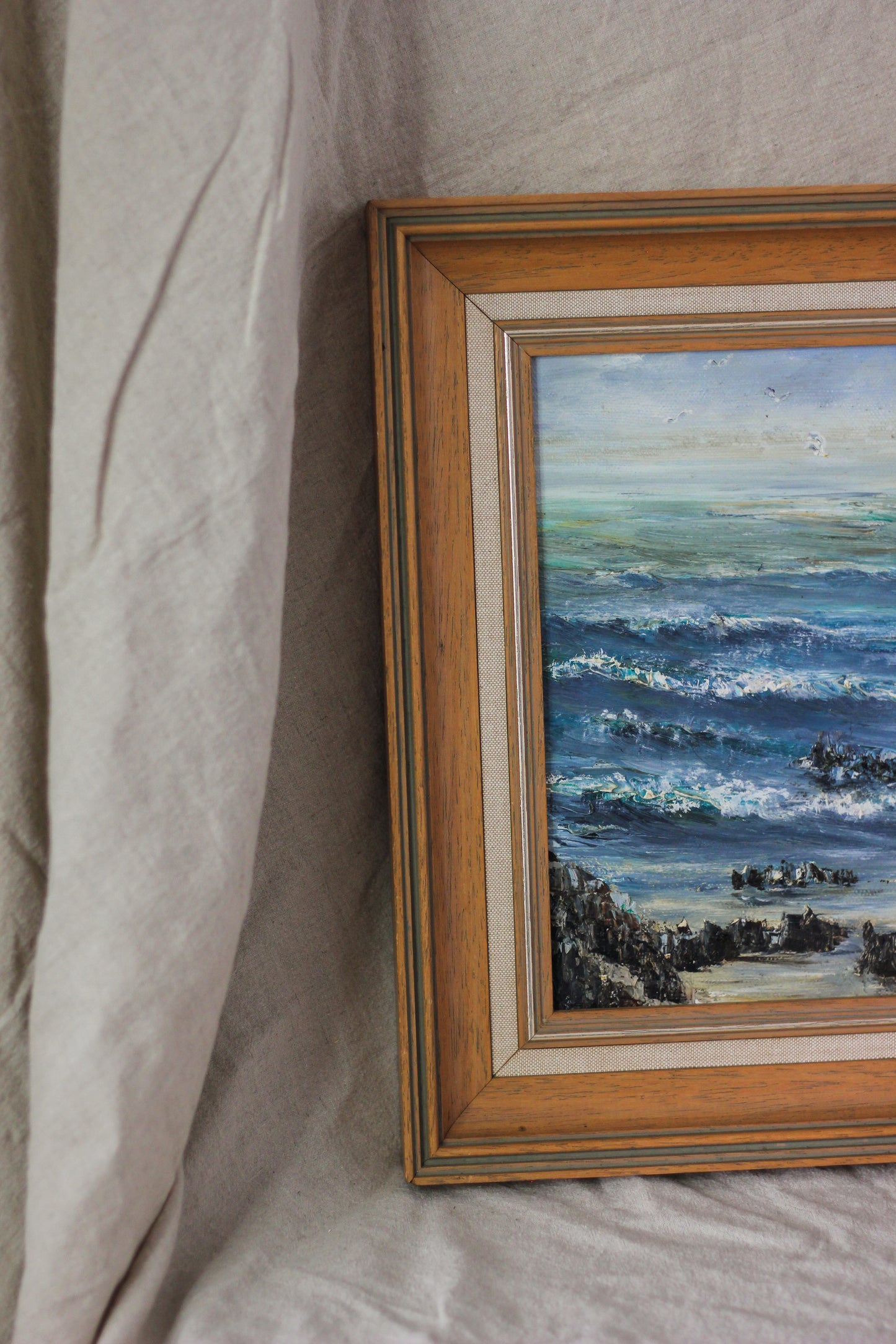 Coastal Cliffs Seascape, Oil on Canvas