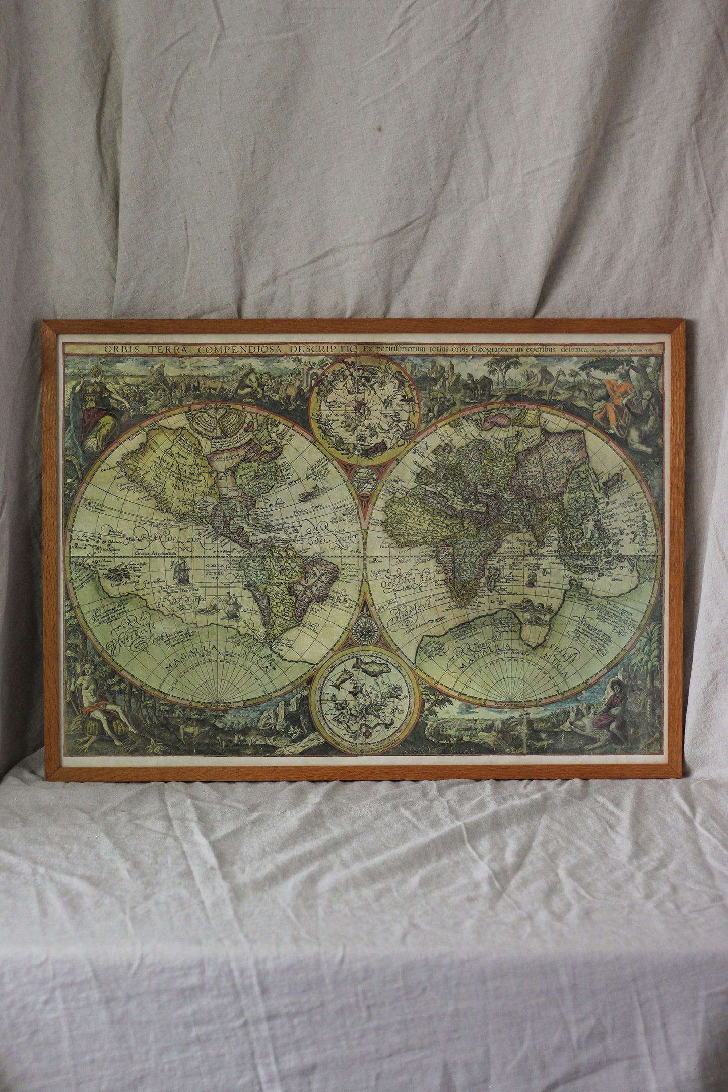 Orbis Terrae Compendiosa Descriptio, Vintage Print (Reproduction)