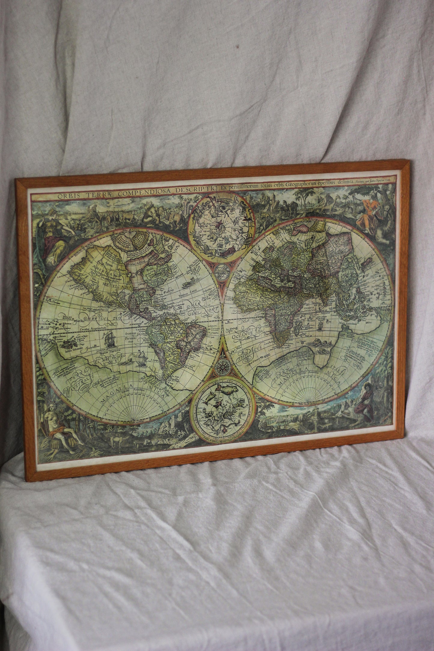 Orbis Terrae Compendiosa Descriptio, Vintage Print (Reproduction)