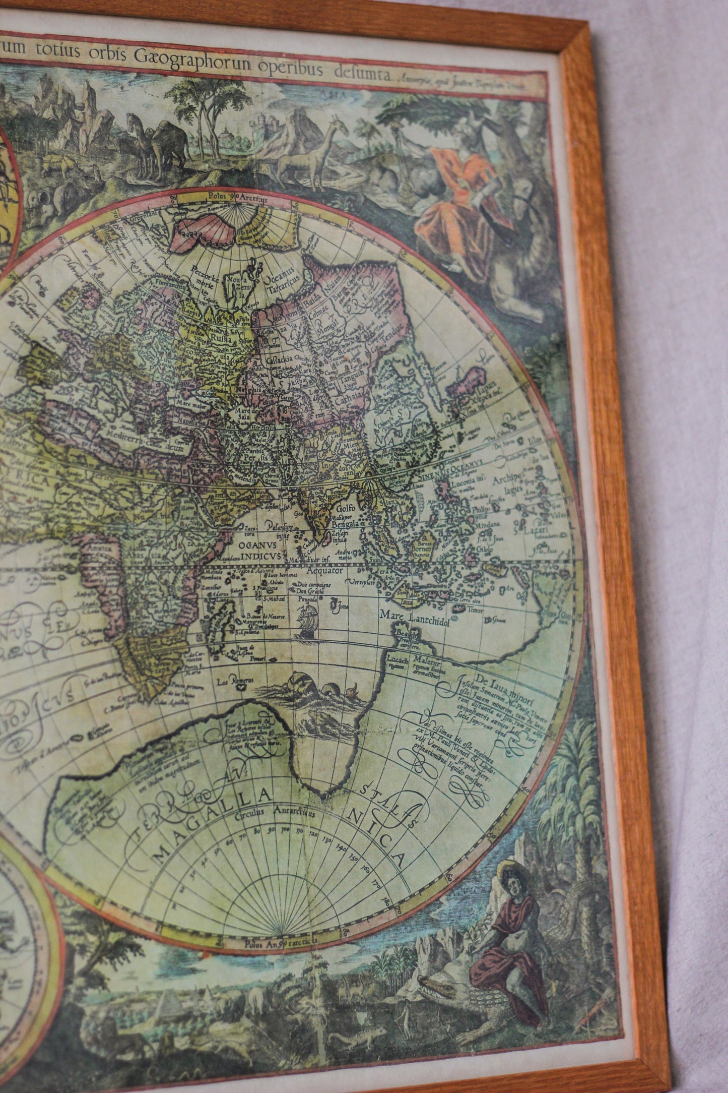 Orbis Terrae Compendiosa Descriptio, Vintage Print (Reproduction)