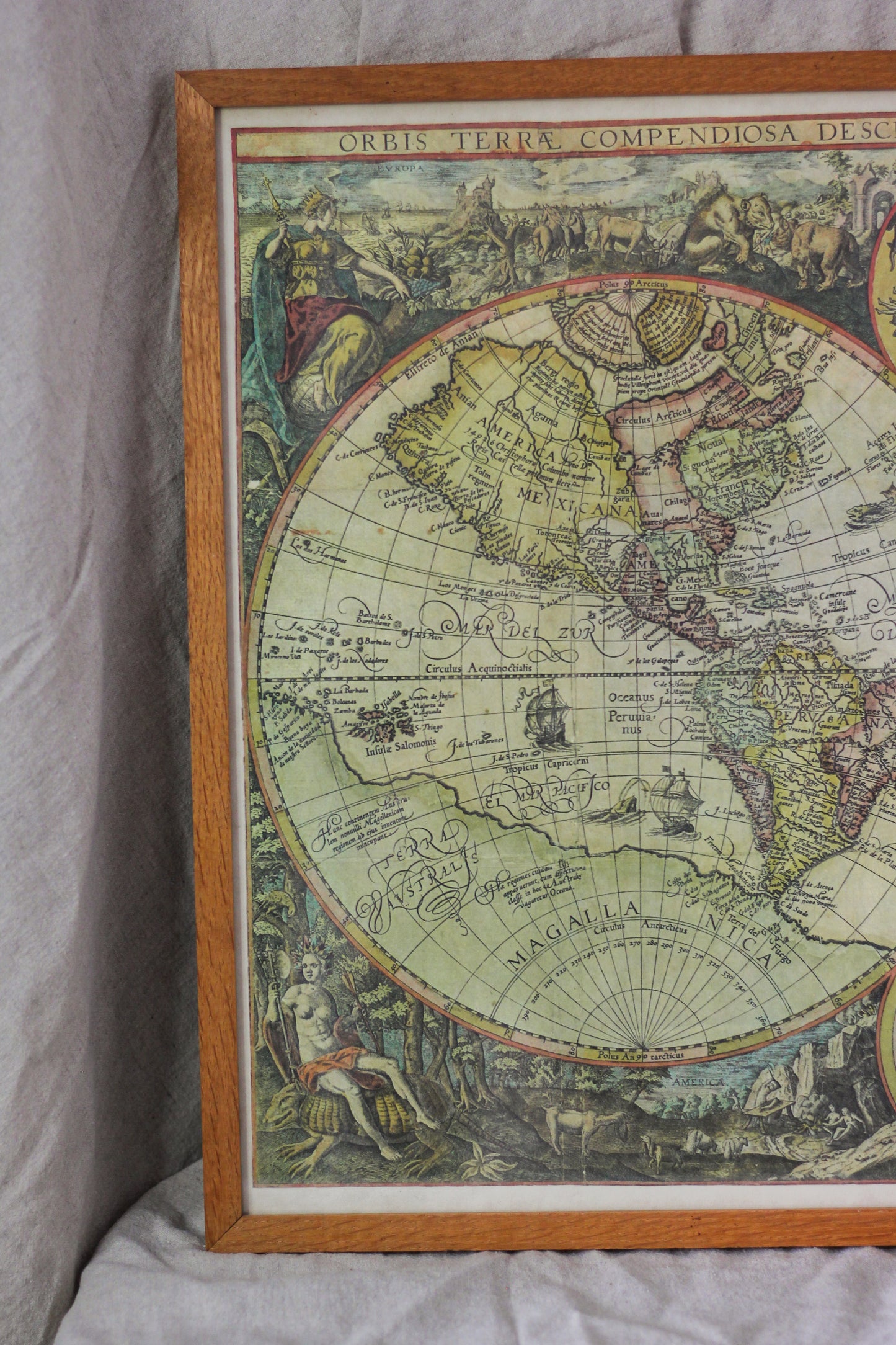 Orbis Terrae Compendiosa Descriptio, Vintage Print (Reproduction)