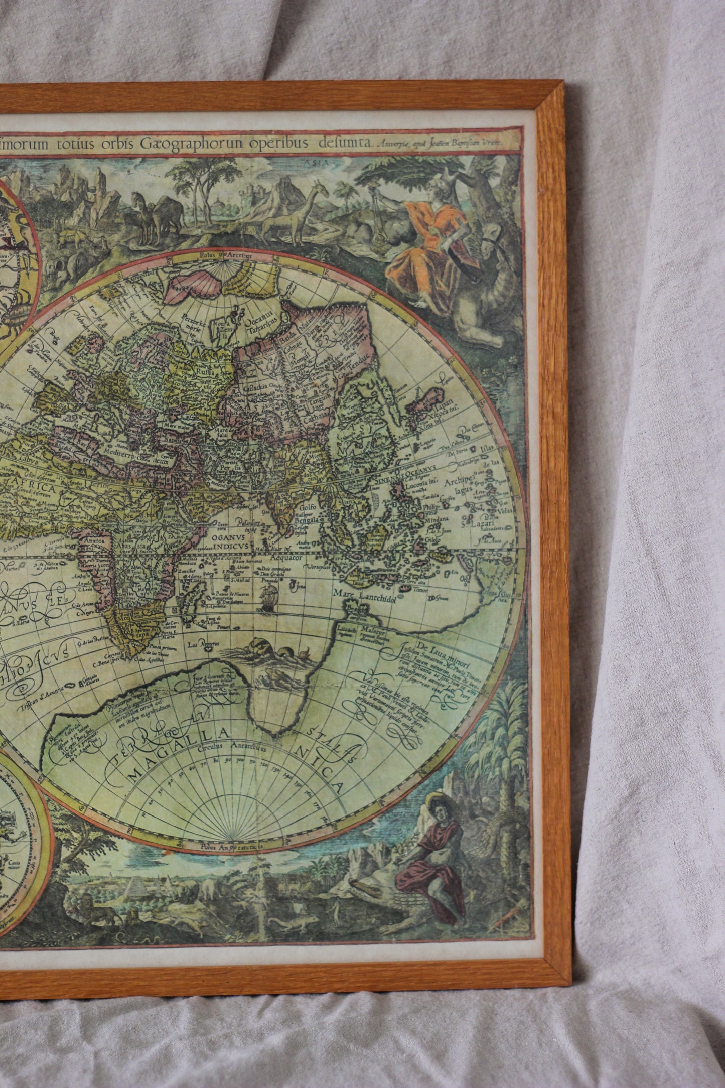 Orbis Terrae Compendiosa Descriptio, Vintage Print (Reproduction)