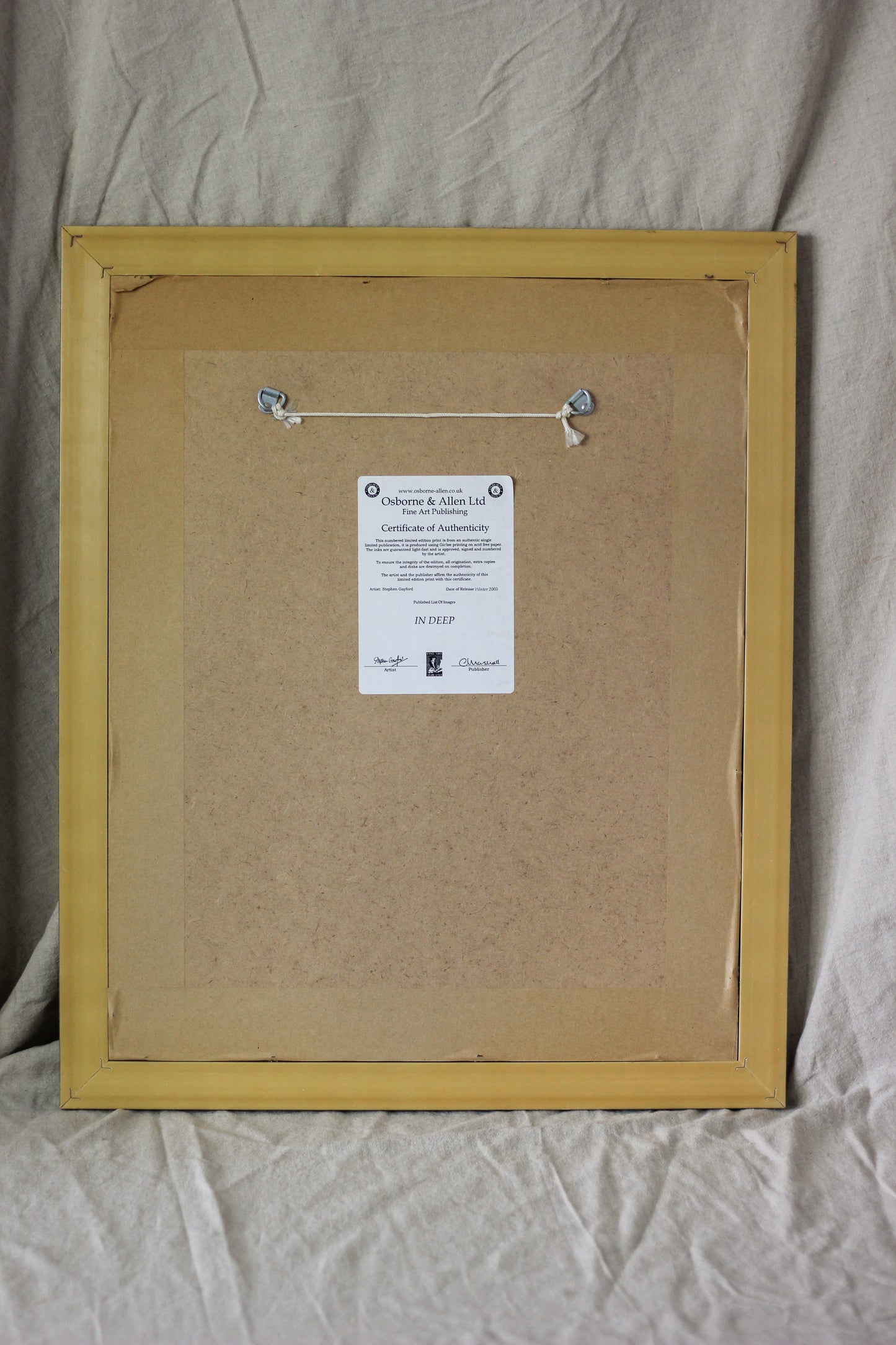 'In Deep' (No. 7 of 1250), Fine Print