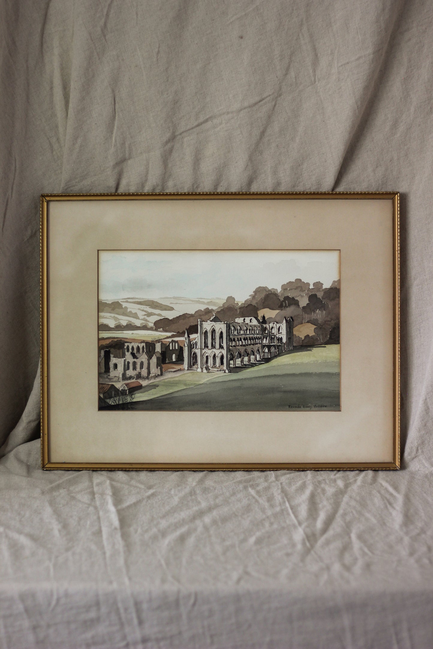 'Rievaulx Abbey, Rye Dale, Yorkshire', Watercolour on Paper