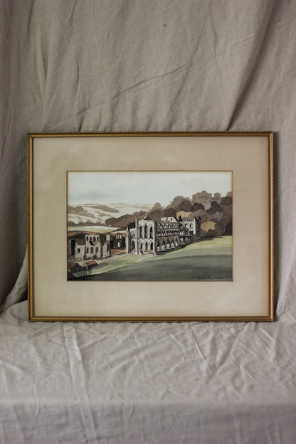 'Rievaulx Abbey, Rye Dale, Yorkshire', Watercolour on Paper