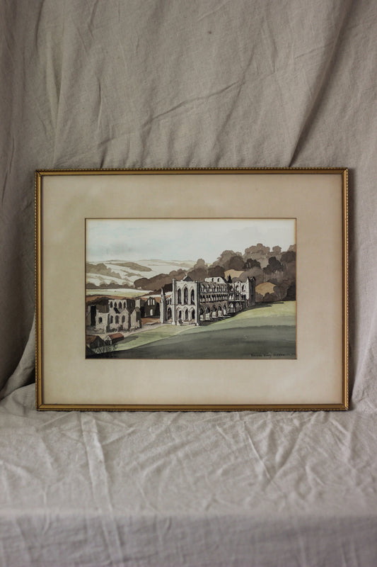 'Rievaulx Abbey, Rye Dale, Yorkshire', Watercolour on Paper