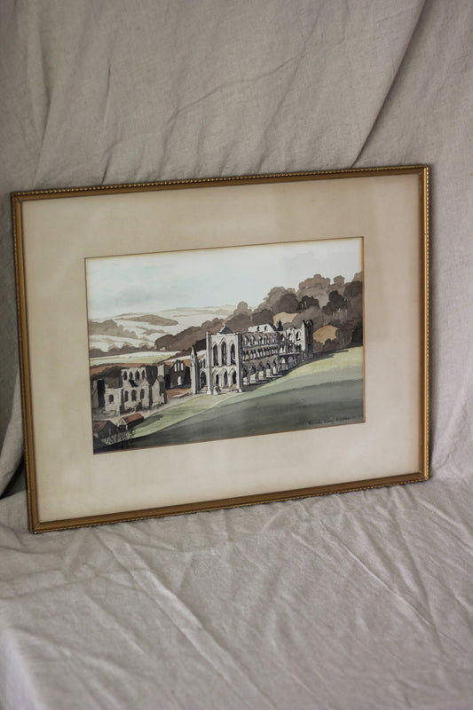 'Rievaulx Abbey, Rye Dale, Yorkshire', Watercolour on Paper