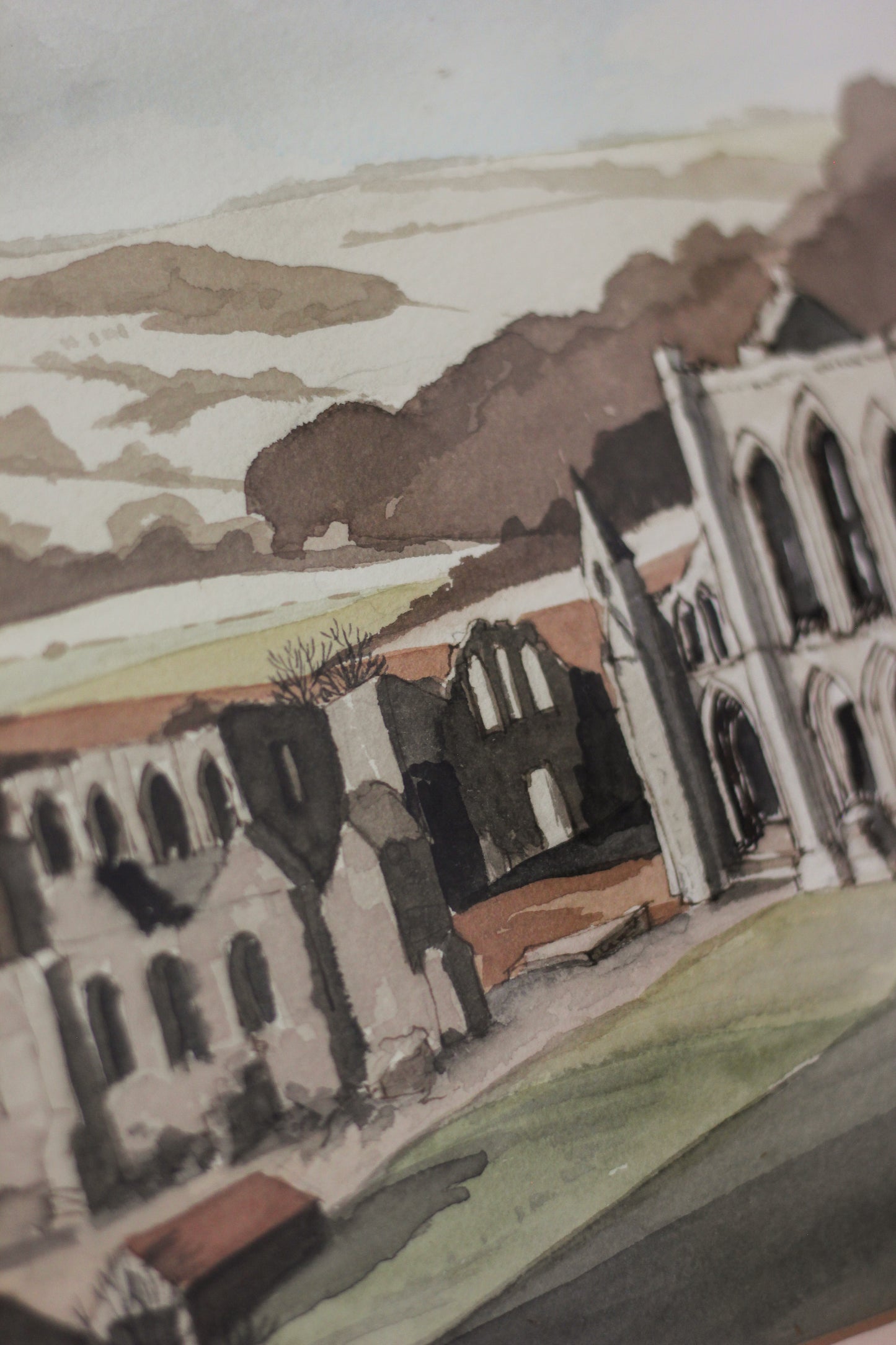 'Rievaulx Abbey, Rye Dale, Yorkshire', Watercolour on Paper