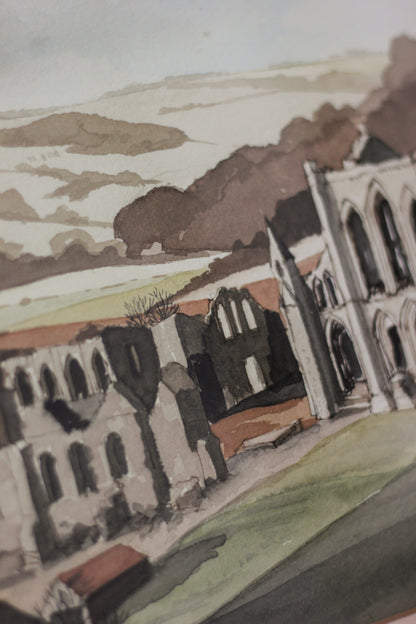 'Rievaulx Abbey, Rye Dale, Yorkshire', Watercolour on Paper