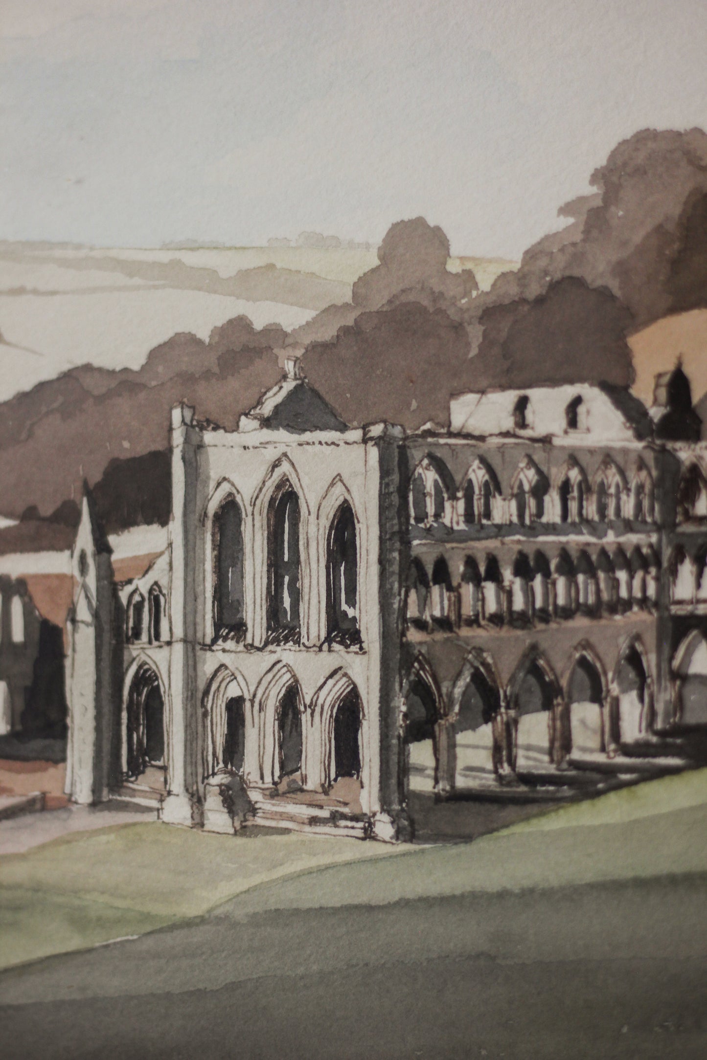 'Rievaulx Abbey, Rye Dale, Yorkshire', Watercolour on Paper