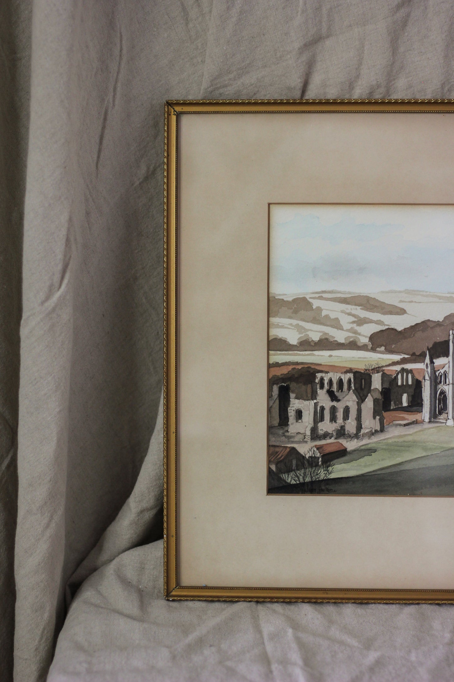 'Rievaulx Abbey, Rye Dale, Yorkshire', Watercolour on Paper