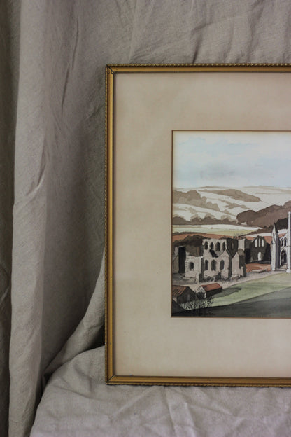'Rievaulx Abbey, Rye Dale, Yorkshire', Watercolour on Paper