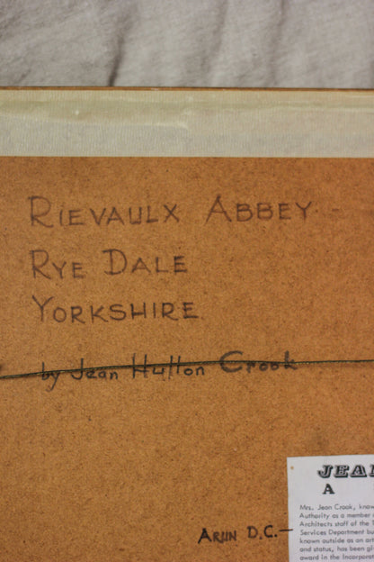 'Rievaulx Abbey, Rye Dale, Yorkshire', Watercolour on Paper