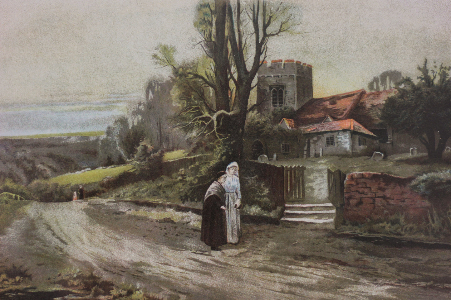'Church Walk', Photogravure Chromolithograph Print