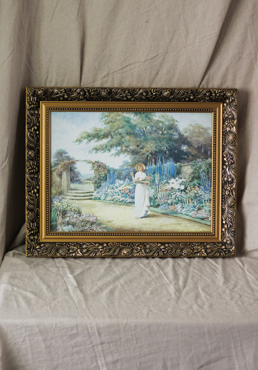 Herbaceous Border, Vintage Print