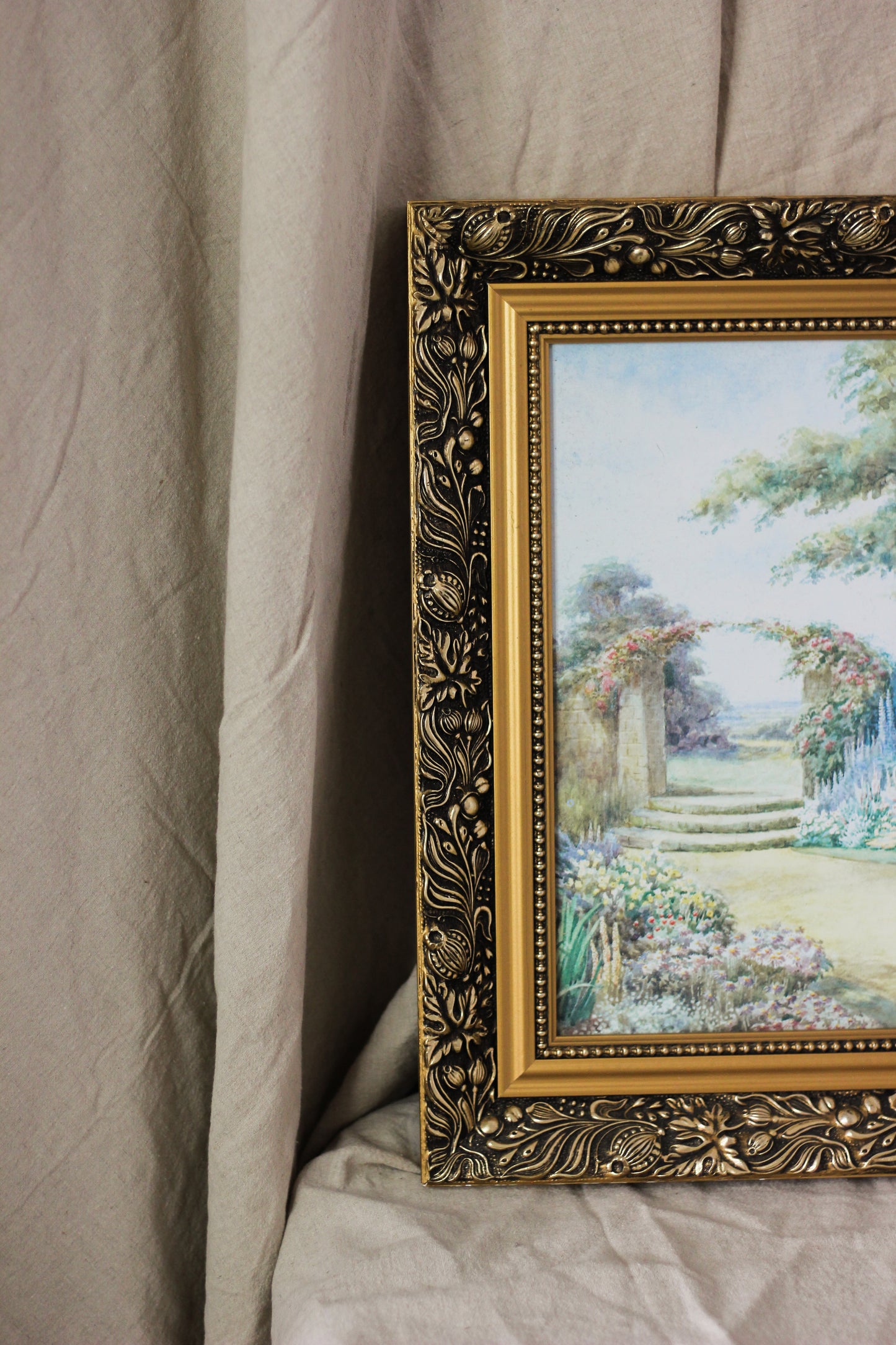 Herbaceous Border, Vintage Print