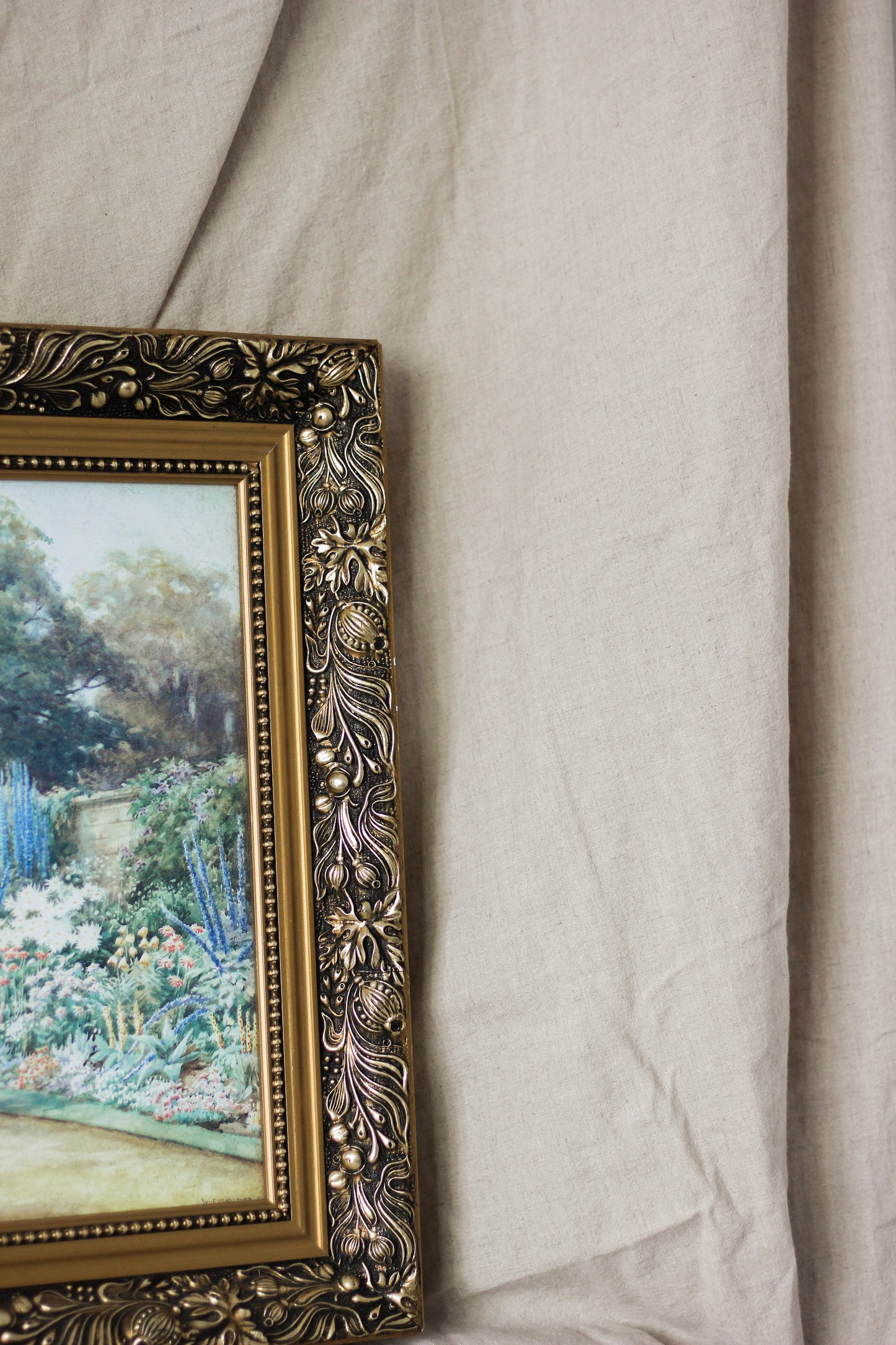 Herbaceous Border, Vintage Print