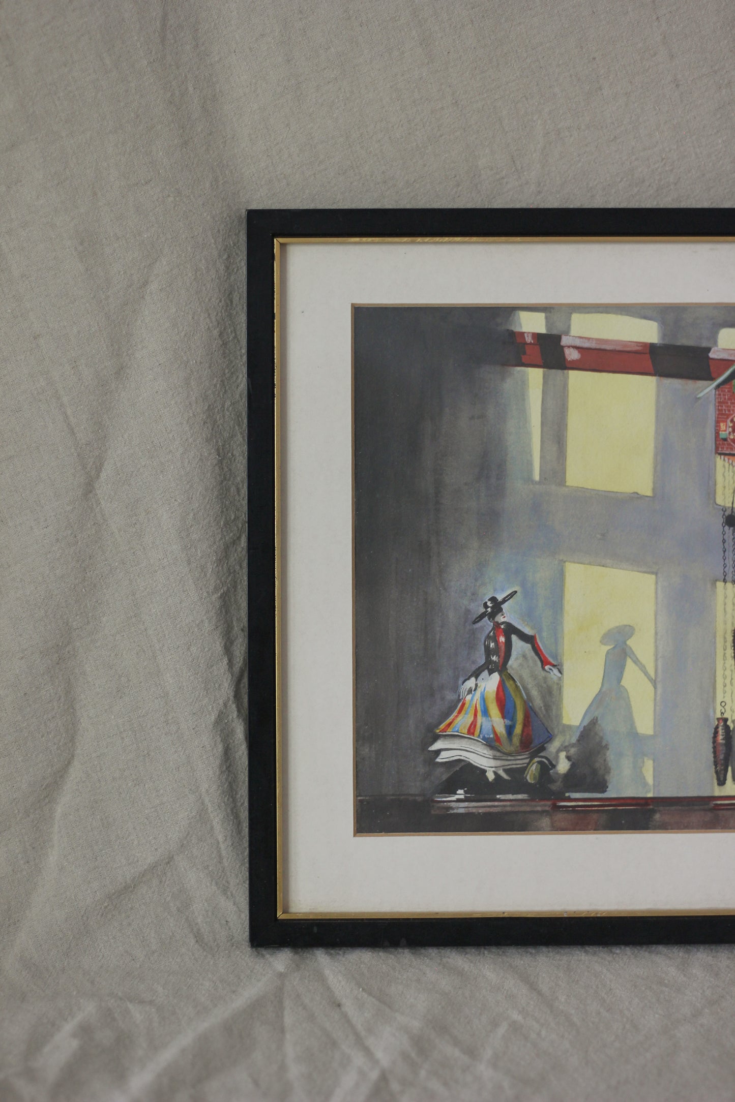 Untitled (Cuckoo Clock with Dancing Figure), Watercolour on Paper