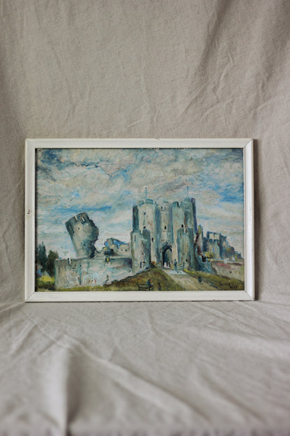 Caerphilly Castle, Oil on Board