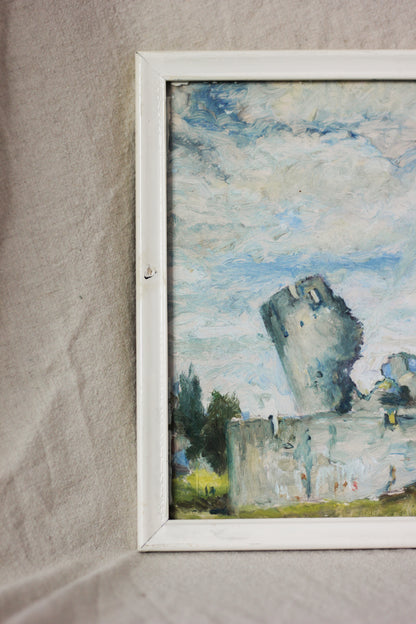 Caerphilly Castle, Oil on Board