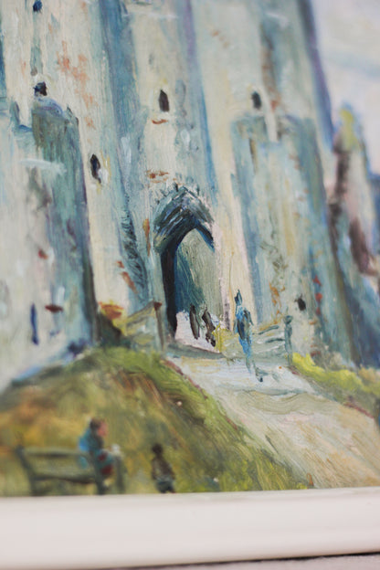 Caerphilly Castle, Oil on Board