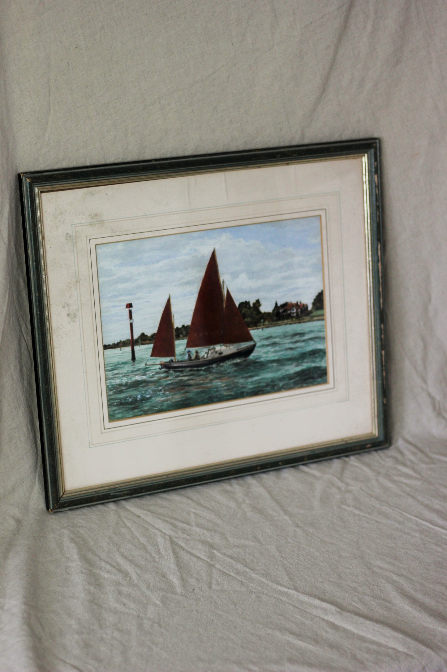 Nautical Boat Scene, Watercolour on Paper
