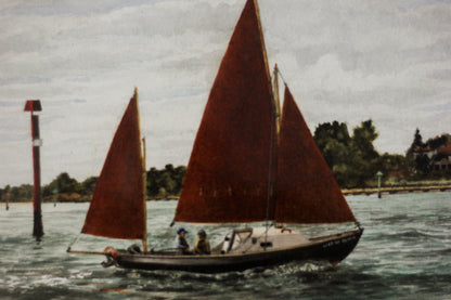 Nautical Boat Scene, Watercolour on Paper