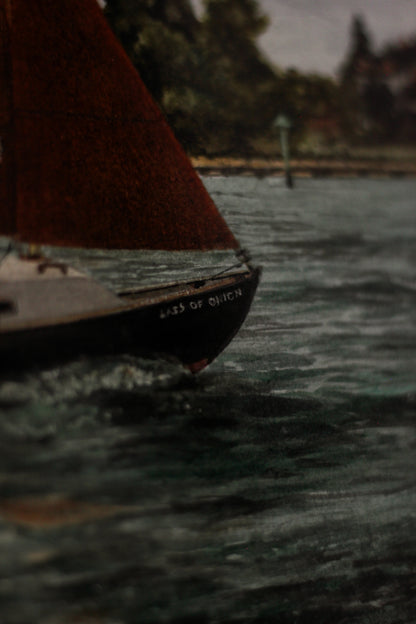 Nautical Boat Scene, Watercolour on Paper