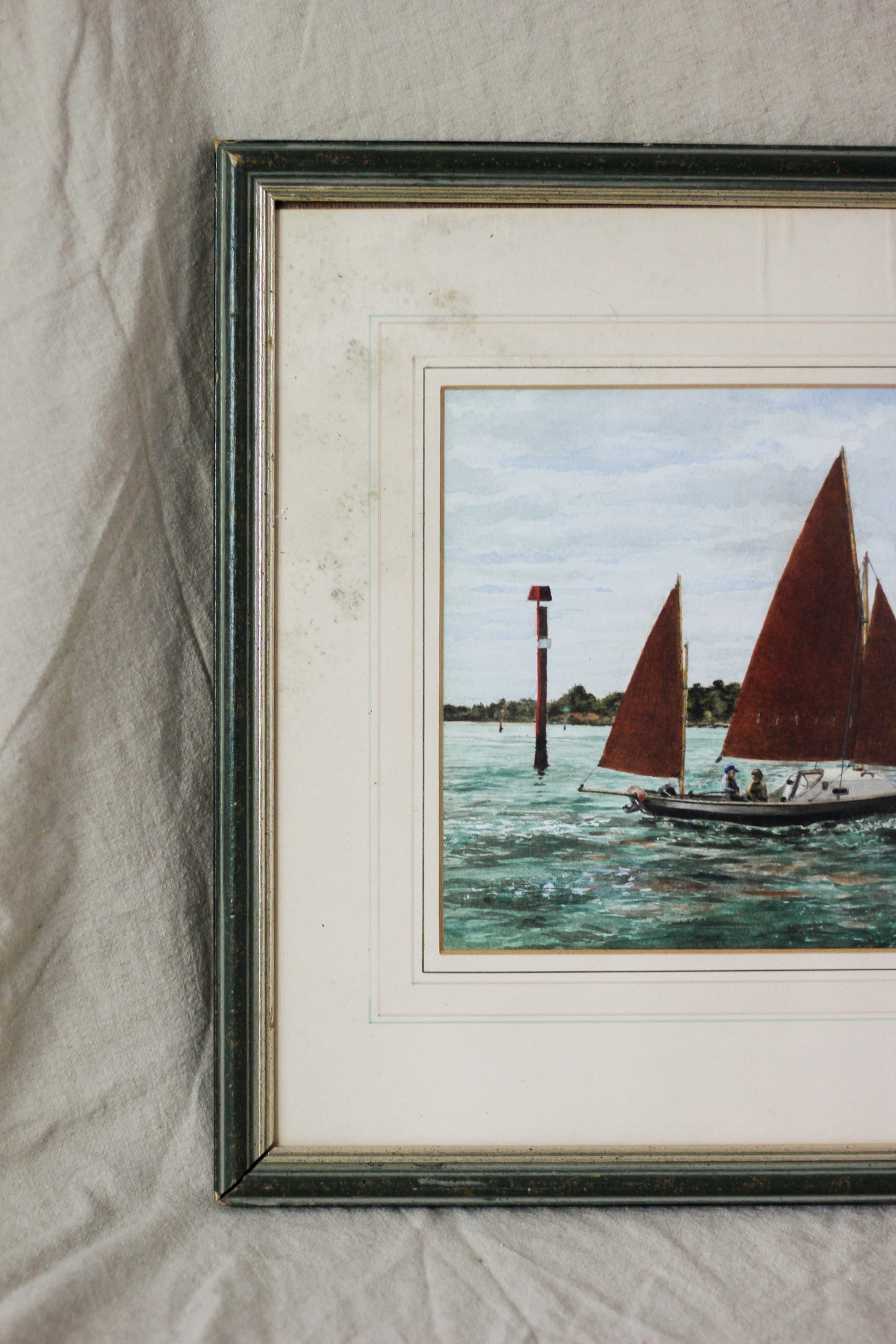 Nautical Boat Scene, Watercolour on Paper