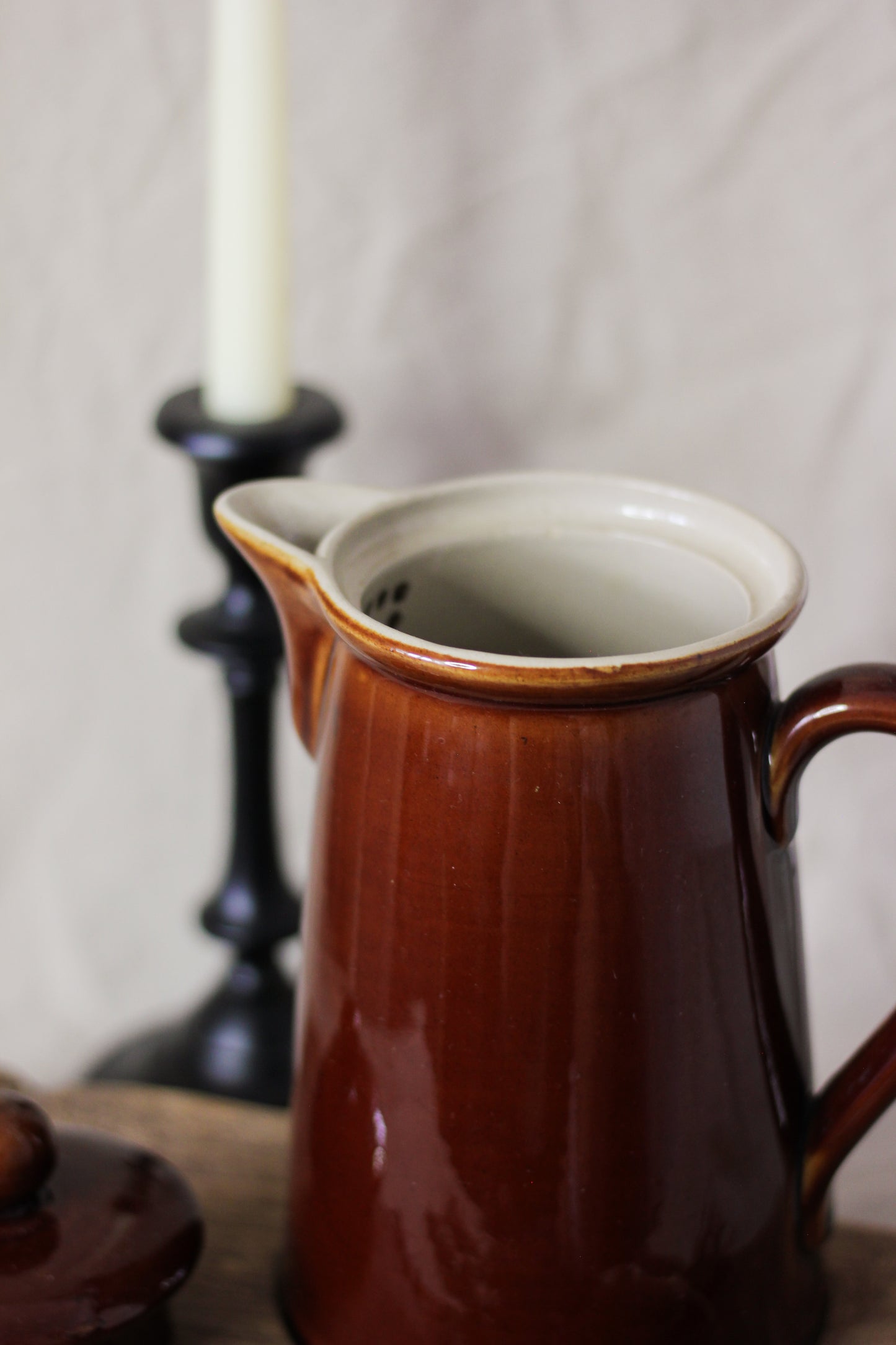 Vintage Stoneware Coffee Pot Jug