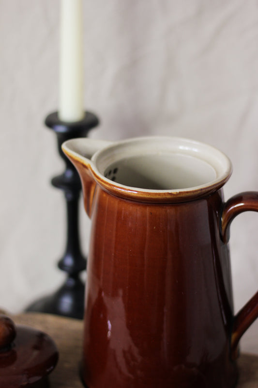 Vintage Stoneware Coffee Pot Jug
