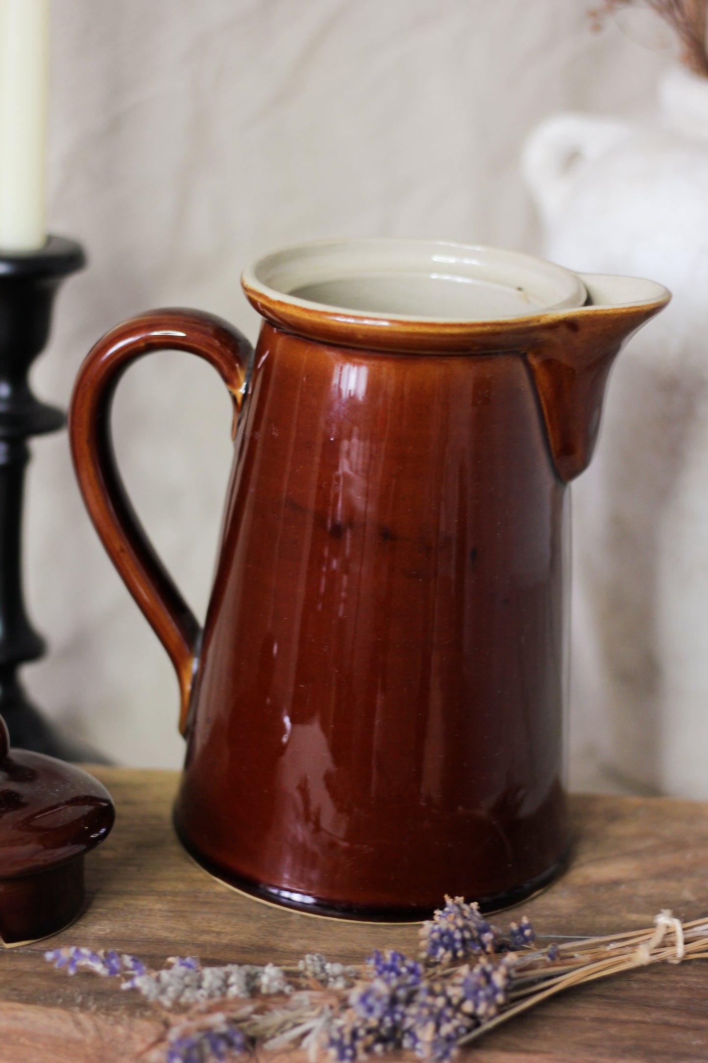 Vintage Stoneware Coffee Pot Jug