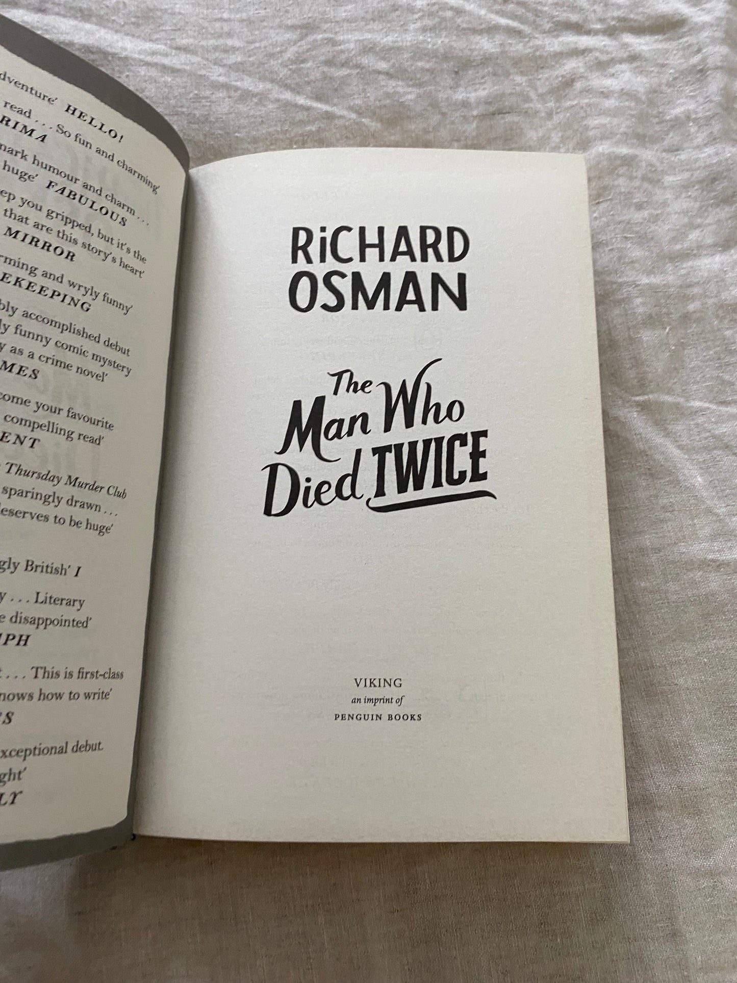 The Man Who Died Twice (The Thursday Murder Club Series #2)