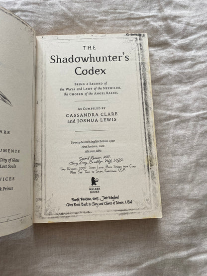 The Shadowhunter's Codex (The Shadowhunter Chronicles: Companion Book)