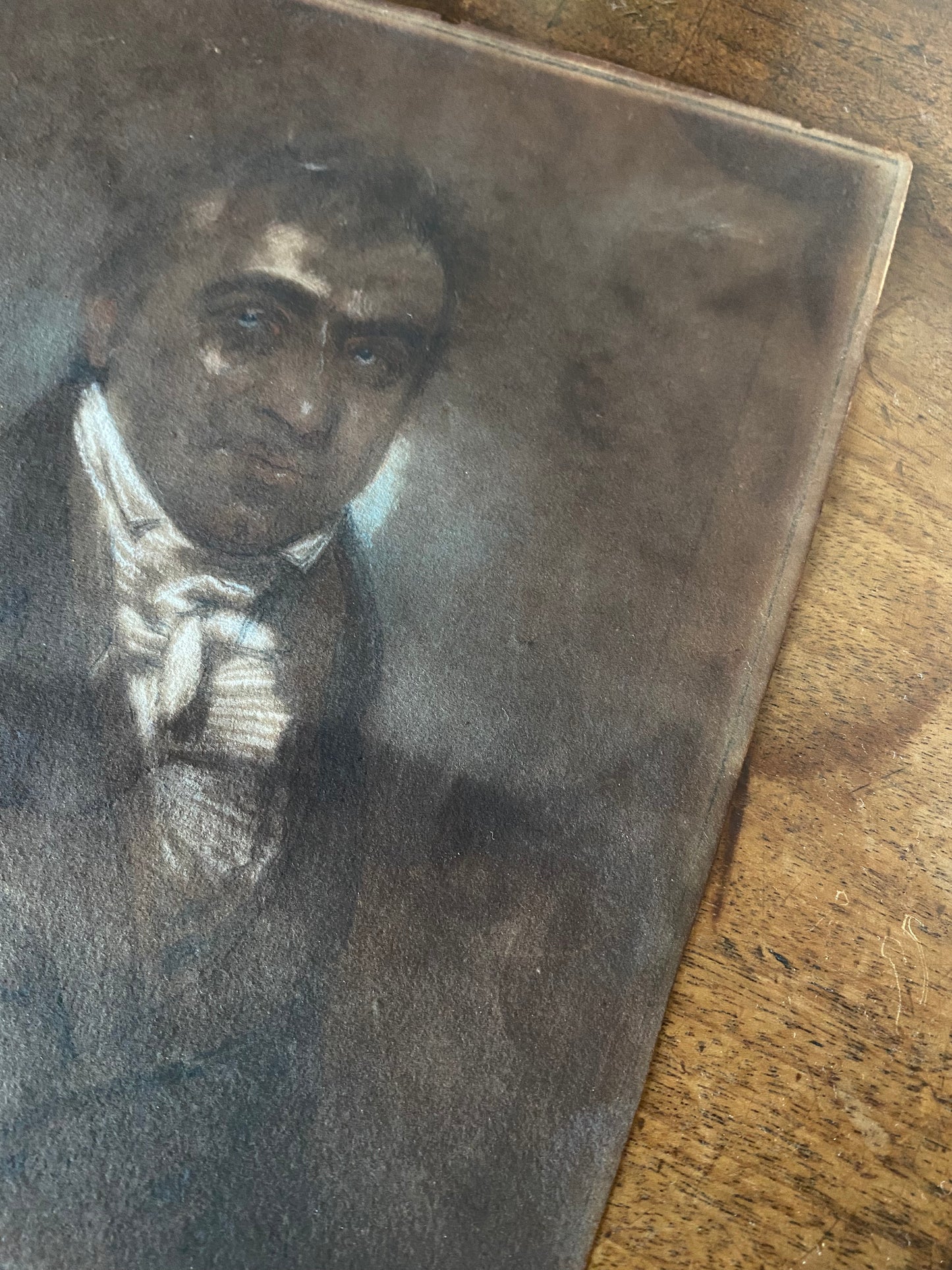 Portrait of a Gentleman Study, Chalk on Black Paper