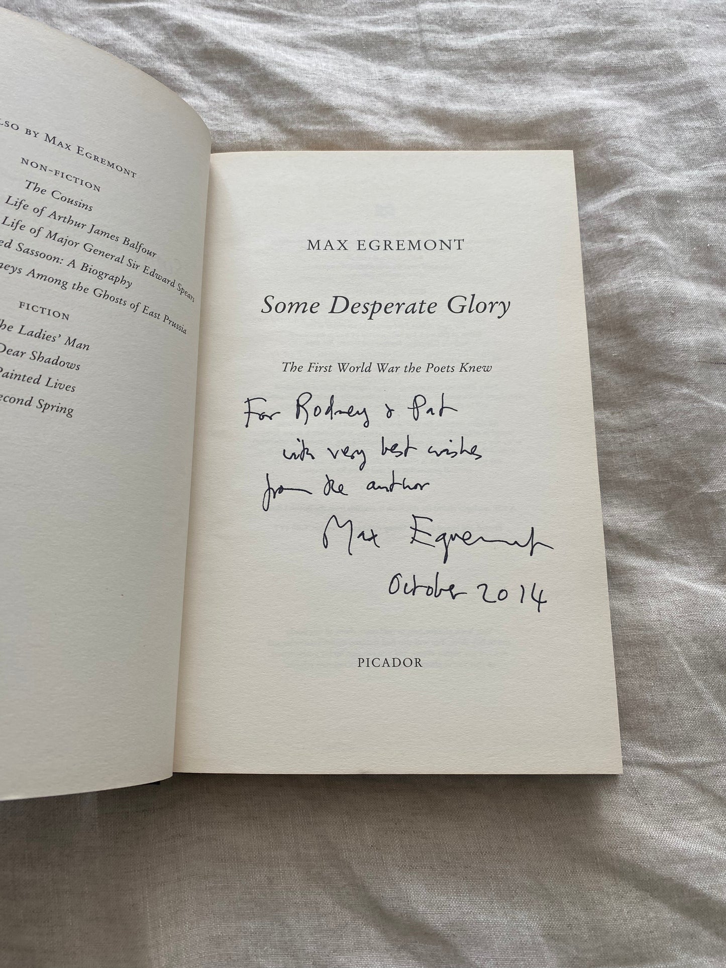 Some Desperate Glory: The First World War the Poets Knew