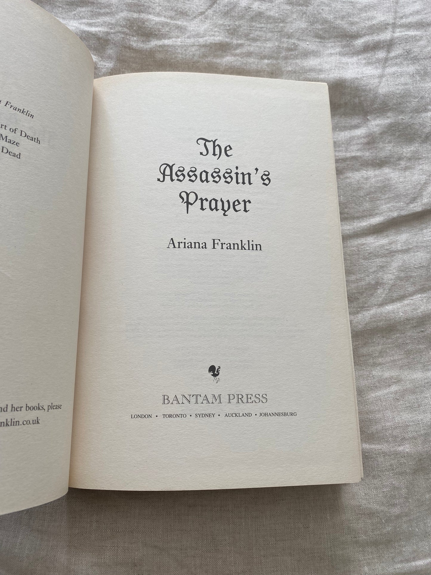 The Assassin's Prayer (Mistress of the Art of Death Series #4)