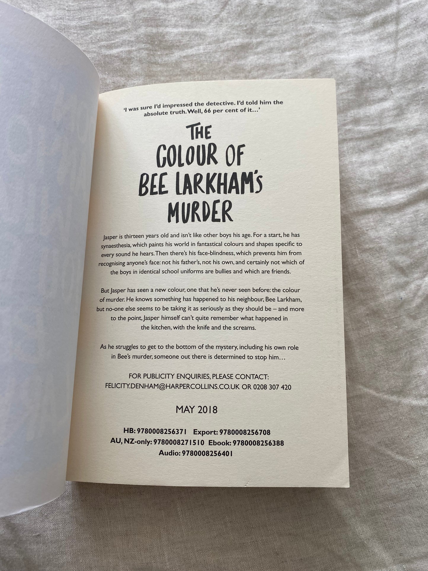 The Colour of Bee Larkham's Murder