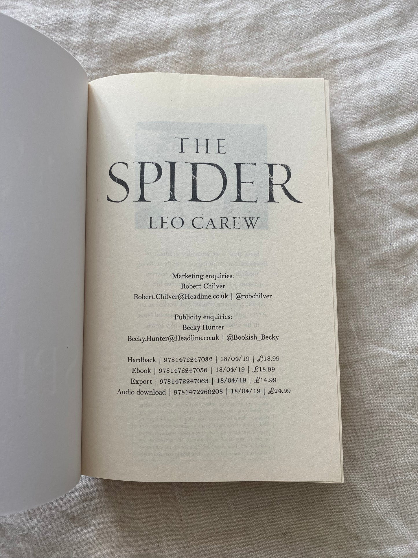 The Spider (Under the Northern Sky Series #2)