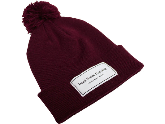 Pom Pom Beanie // Burgundy