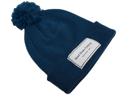 Pom Pom Beanie // Petrol Blue